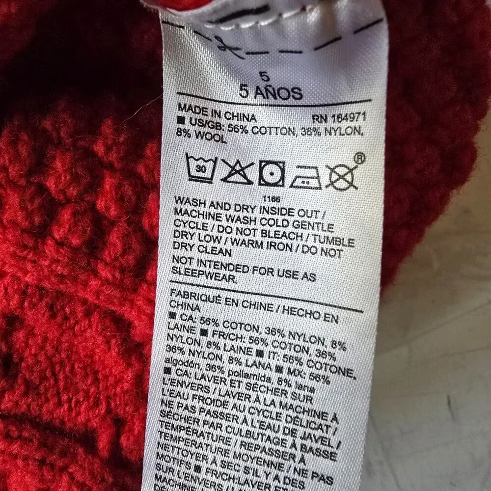 Jane & Jack Bradbury Red‎ Cable Knit Sweater Size 5